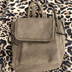 Gray taupe with gold hardware